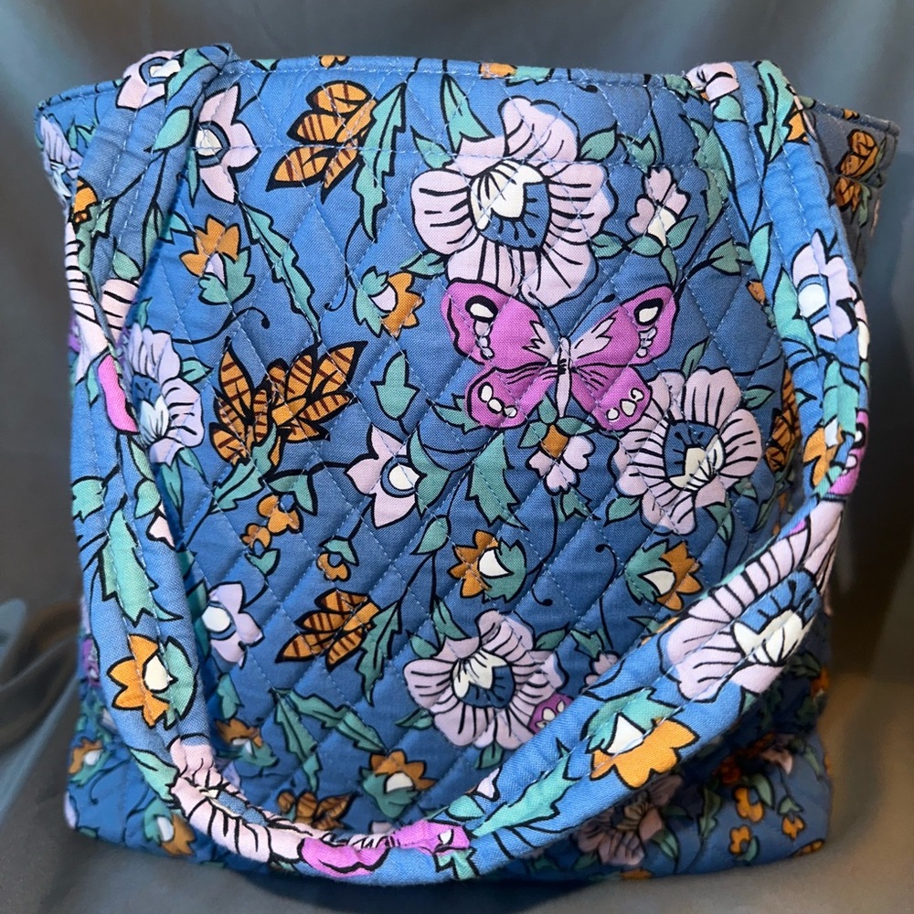 Vera Bradley Small North South Tote in the Wild Prairie pattern - Picture 2 of 4
